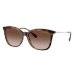 Armani Exchange 4151S Sunglasses - 821313 Tortoise Frame with Brown Gradient Dark Brown Lens