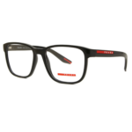PRADA Linea Rossa Eyeglasses Frames VPS 06P 1AB-1O1 Black Square 57-18-145